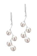 6-7mm AA Quality Freshwater Cultured Pearl Earring Pair in Mickey White