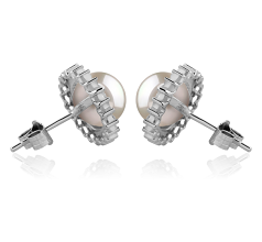 7-8mm AAAA Quality Freshwater Cultured Pearl Earring Pair in Dreama White