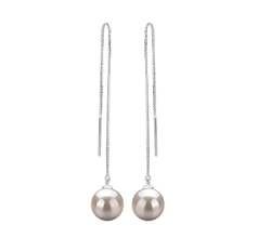 8-9mm AAAA Quality Freshwater Cultured Pearl Earring Pair in Dottie White