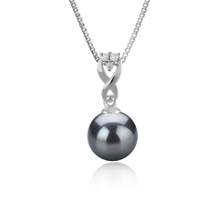 8-9mm AAAA Quality Freshwater Cultured Pearl Pendant in Kendra Black