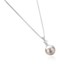 8-9mm AA Quality Japanese Akoya Cultured Pearl Pendant in Ellice White