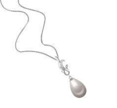 10-11mm AAA Quality Freshwater Cultured Pearl Pendant in Mildred White