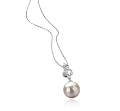 10-11mm AAAA Quality Freshwater Cultured Pearl Pendant in Niamh White