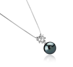 11-12mm AAA Quality Tahitian Cultured Pearl Pendant in Tatiana Black