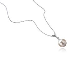 9-10mm AAAA Quality Freshwater Cultured Pearl Pendant in Ailani White