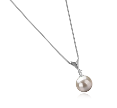 9-10mm AAAA Quality Freshwater Cultured Pearl Pendant in Ailani White