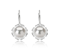 12-13mm AA+ Quality Freshwater - Edison Cultured Pearl Earring Pair in Edison Blenda White