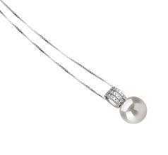 12-13mm AA+ Quality Freshwater - Edison Cultured Pearl Pendant in Colette White