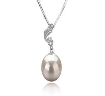 10-11mm AAA Quality Freshwater Cultured Pearl Pendant in Deborah White