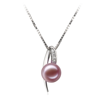 7-8mm AAAA Quality Freshwater Cultured Pearl Pendant in Destina Lavender