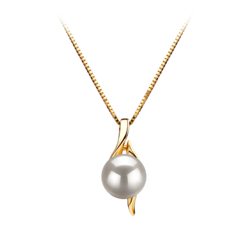 6-7mm AAA Quality Japanese Akoya Cultured Pearl Pendant in Dinah White