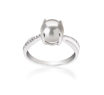 7.5-8mm AAAA Quality Freshwater Cultured Pearl Ring in Forever White