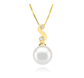 8-9mm AAA Quality Japanese Akoya Cultured Pearl Pendant in Gisela White