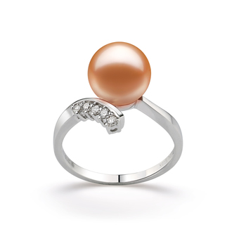 9-10mm AAAA Quality Freshwater Cultured Pearl Ring in Grace Pink