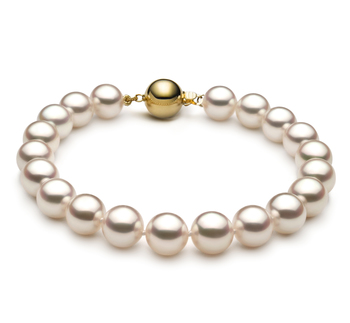 8.5-9mm Hanadama - AAAA Quality Japanese Akoya Cultured Pearl Bracelet in Hanadama 7.5-inch White