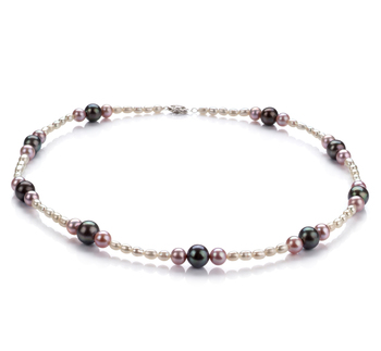 3-8mm A Quality Freshwater Cultured Pearl Necklace in Ida Multicolor