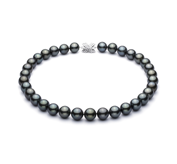 12-12.9mm AAA Quality Tahitian Cultured Pearl Necklace in 18'' Black