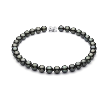 12-12.9mm AAA Quality Tahitian Cultured Pearl Necklace in Black