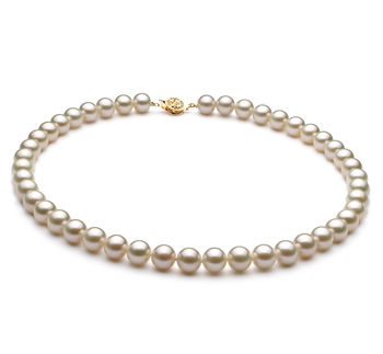 8-9mm AAA Quality Freshwater Cultured Pearl Necklace in White