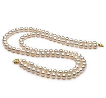 7.5-8.5mm AA Quality Freshwater Cultured Pearl Necklace in White